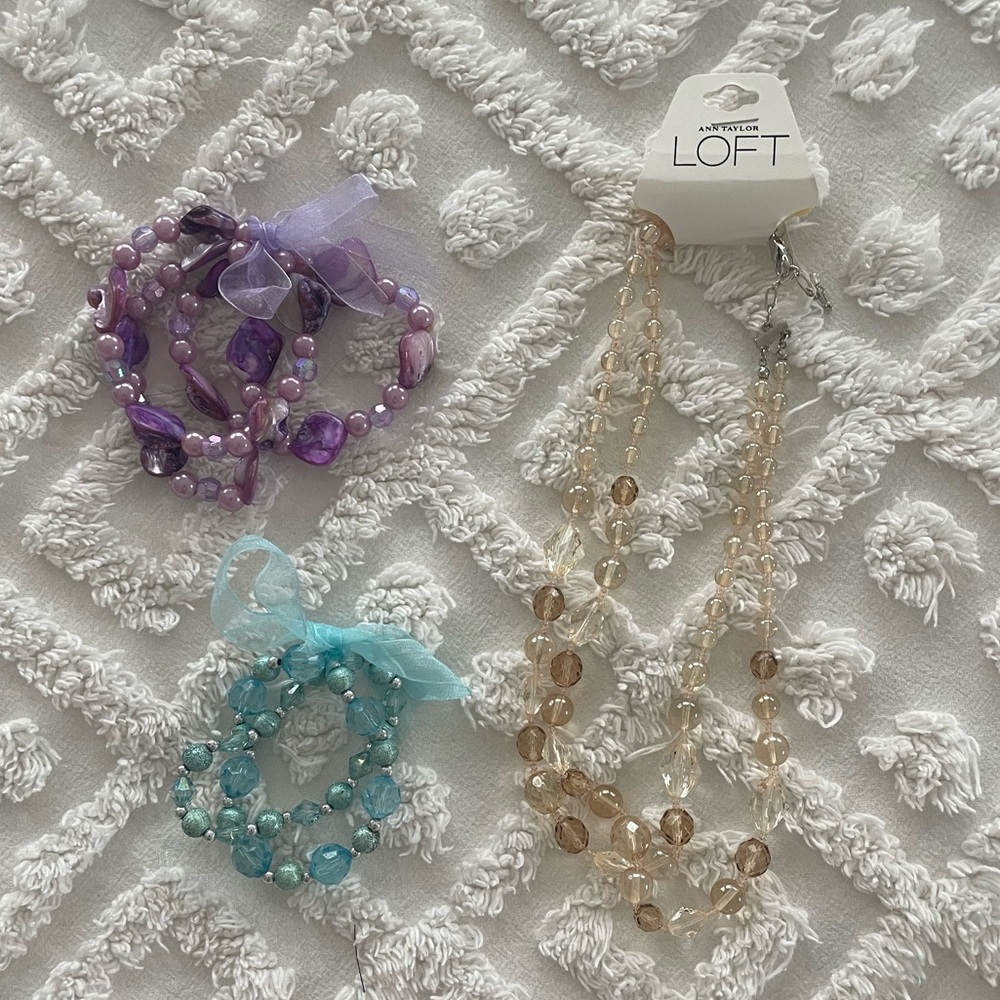 Beaded Necklace & Bracelet Combo